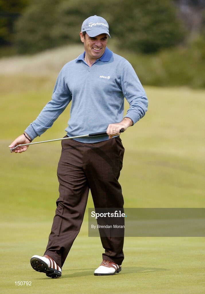 21 July 2004; A relaxed Paul McGinley on the 4th green. Nissan Irish Open Pro Am, County Louth Golf Club, Baltray, Co. Louth. Picture credit; Brendan Moran / SPORTSFILE