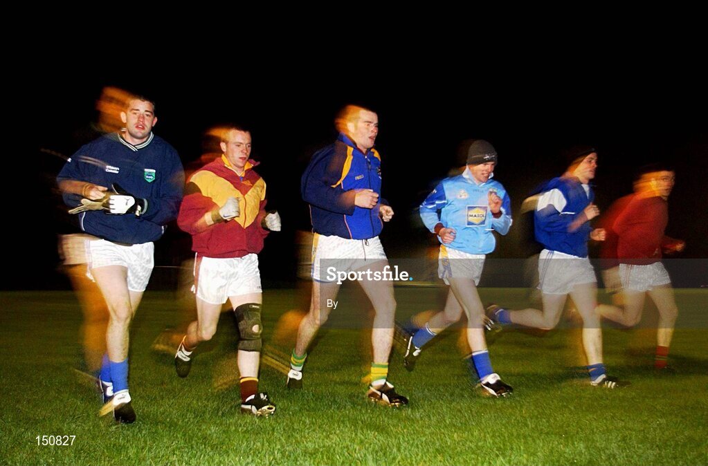 30 October 2002; Members of the Longford football team pictured during squad training. Longford Slashers GAA Club, Longford. Picture credit; David Maher / SPORTSFILE