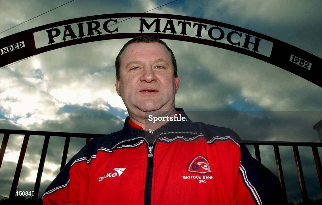 18 December 2002; Mattock Rangers manager Brendan Reilly outside Mattock Park, Collon, Co. Louth. Football. Picture credit; David Maher / SPORTSFILE
