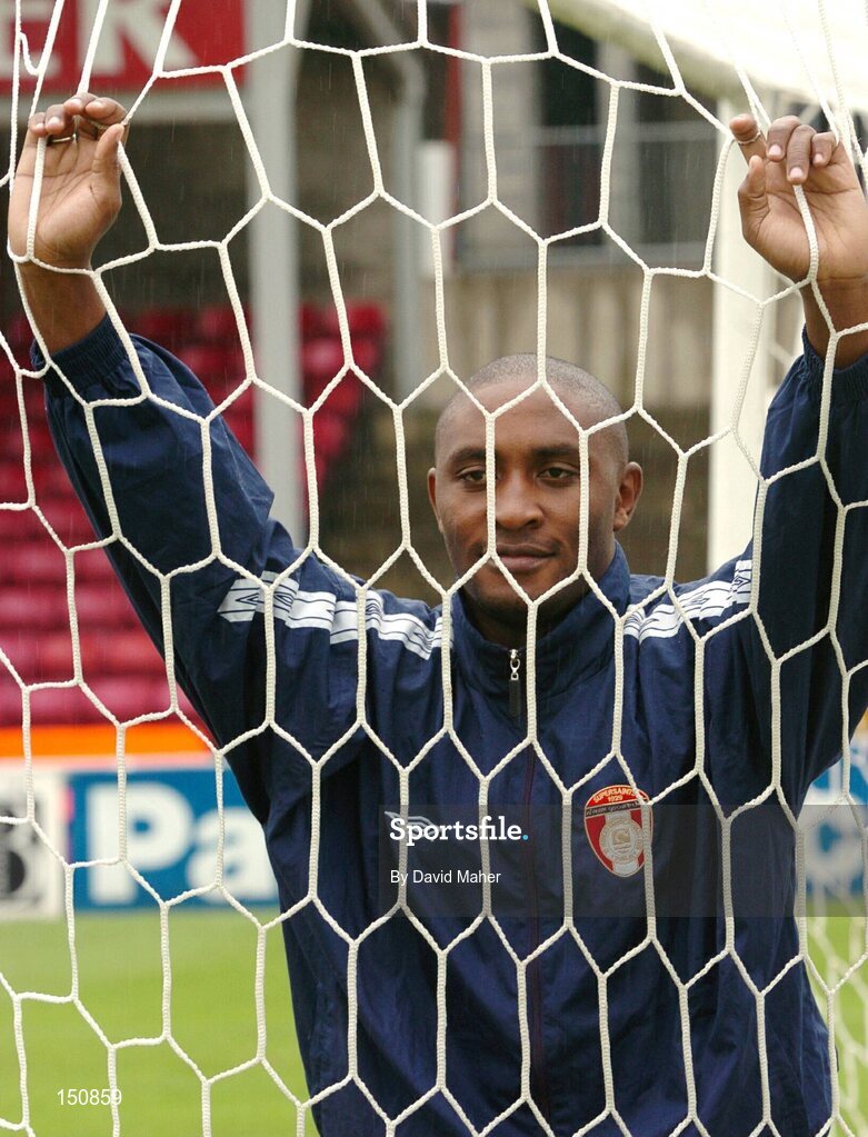 9 April 2004; Charles Mbabazi Livingstone, St. Patrick's Athletic. Richmond Park, Dublin. Picture credit; David Maher / SPORTSFILE *EDI*