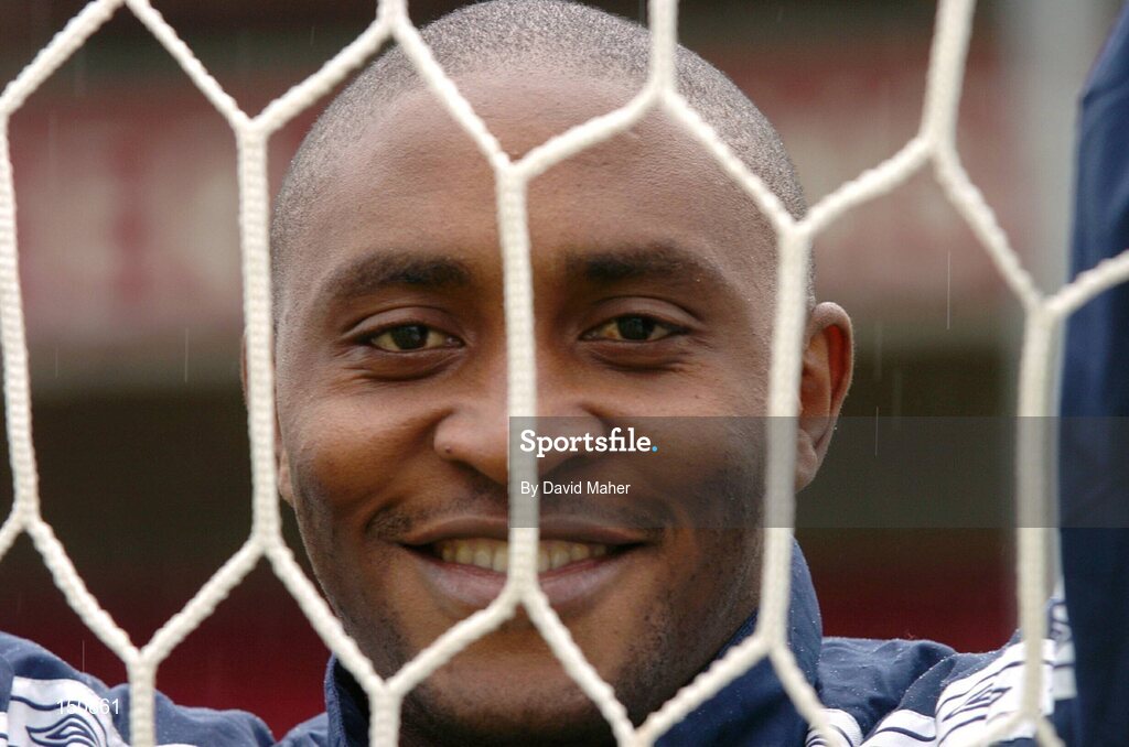 9 April 2004; Charles Mbabazi Livingstone, St. Patrick's Athletic. Richmond Park,  Dublin. Picture credit; David Maher / SPORTSFILE *EDI*