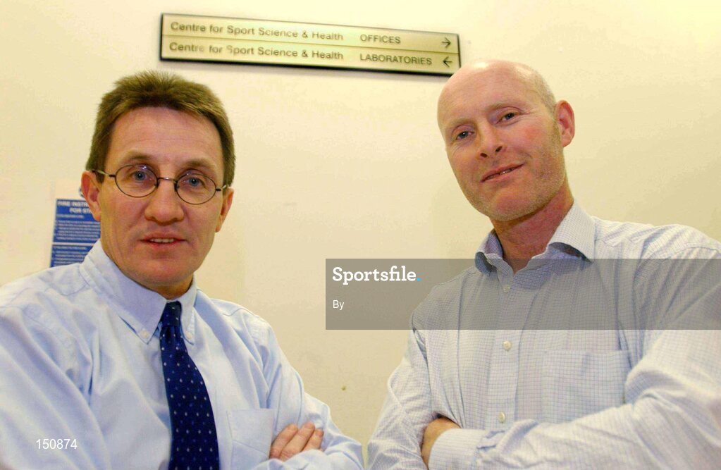 19 December 2002; Niall Mynagh, left, and Dr. Noel McCaffrey pictured in the Centre for Science and Health at Dublin City University, Glasnevin, Dublin. Picture credit; Matt Browne / SPORTSFILE