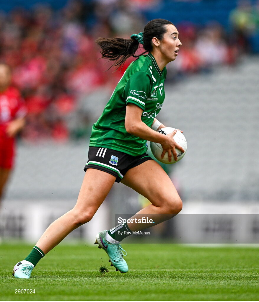 4 August 2024; Bláithín Bogue of Fermanagh during the TG4 All-Ireland Ladies Junior Football Championship final match between Fermanagh and Louth at Croke Park, Dublin. Photo by Ray McManus/Sportsfile
