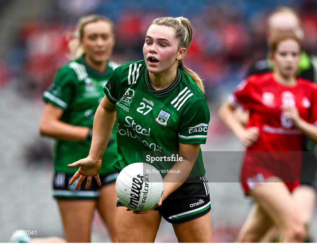 4 August 2024; Niamh McManus of Fermanagh during the TG4 All-Ireland Ladies Junior Football Championship final match between Fermanagh and Louth at Croke Park, Dublin. Photo by Ray McManus/Sportsfile