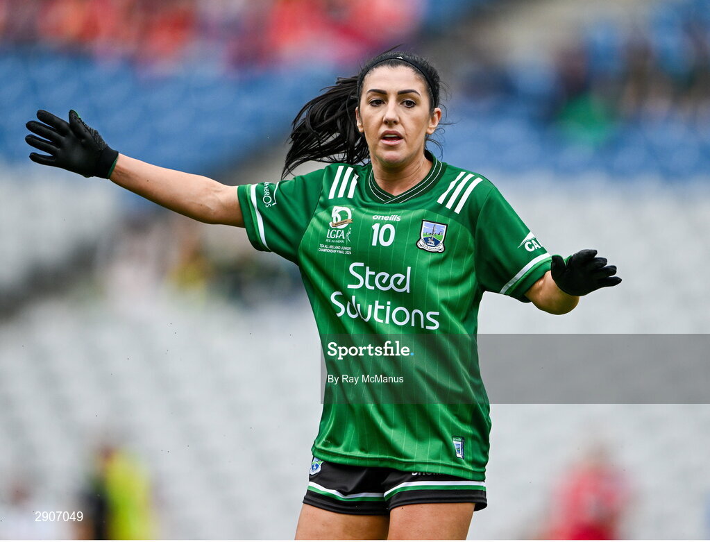 4 August 2024; Danielle Maguire of Fermanagh during the TG4 All-Ireland Ladies Junior Football Championship final match between Fermanagh and Louth at Croke Park, Dublin. Photo by Ray McManus/Sportsfile