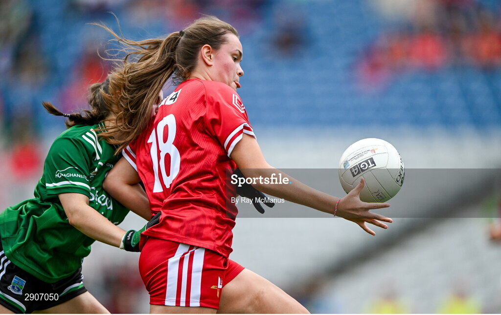 4 August 2024; Mischa Rooney of Louth during the TG4 All-Ireland Ladies Junior Football Championship final match between Fermanagh and Louth at Croke Park, Dublin. Photo by Ray McManus/Sportsfile
