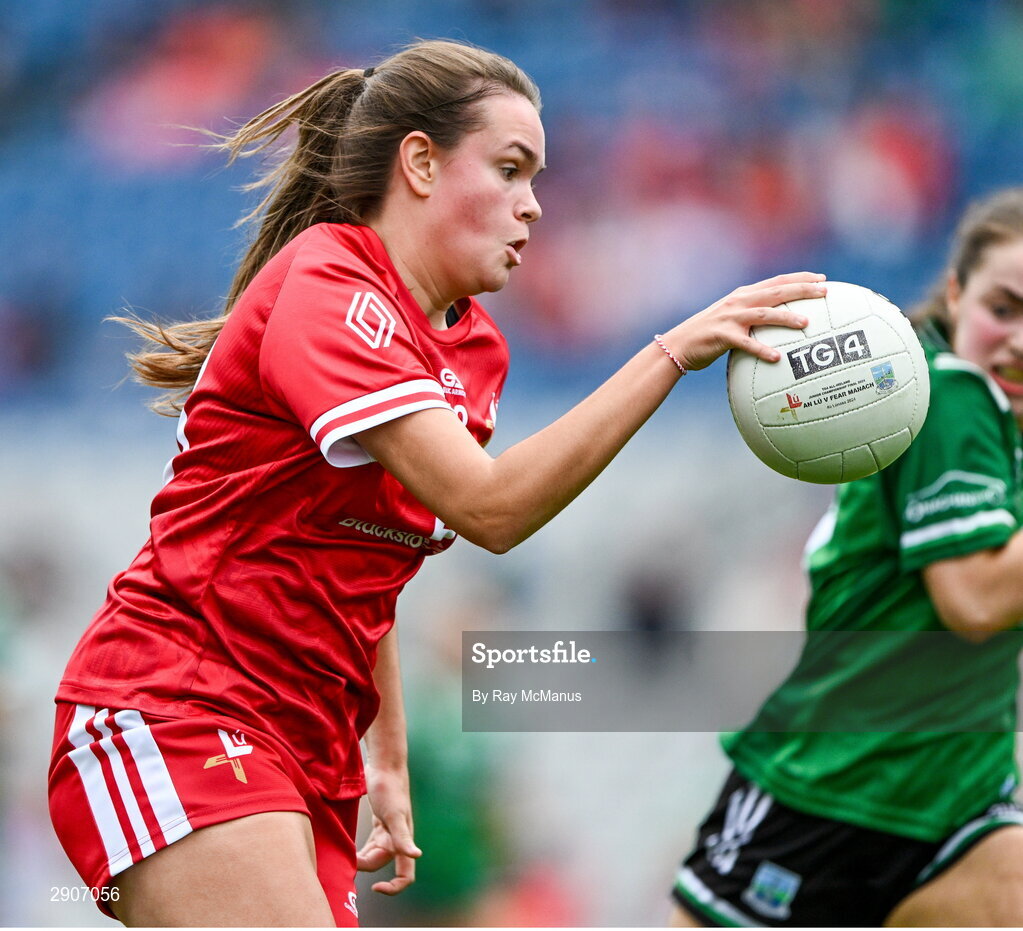 4 August 2024; Mischa Rooney of Louth during the TG4 All-Ireland Ladies Junior Football Championship final match between Fermanagh and Louth at Croke Park, Dublin. Photo by Ray McManus/Sportsfile