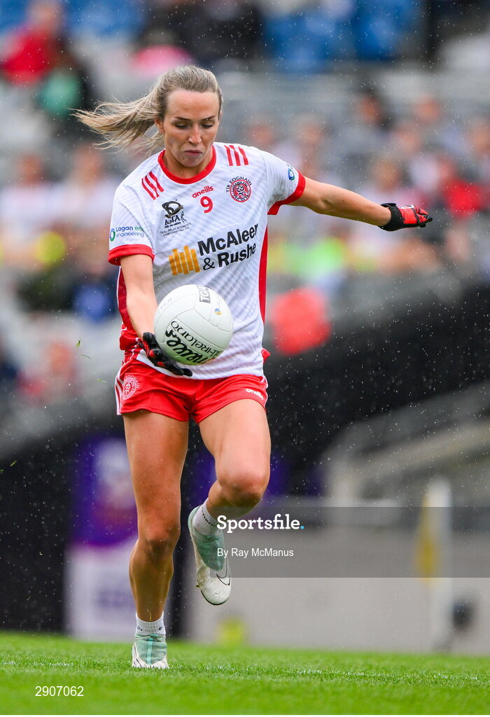 4 August 2024; Meabh Mallon of Tyrone during the TG4 All-Ireland Ladies Football Intermediate Championship final match between Leitrim and Tyrone at Croke Park, Dublin. Photo by Ray McManus/Sportsfile
