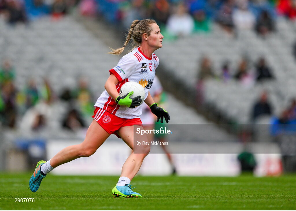 4 August 2024; Emma Jane Gervin of Tyrone during the TG4 All-Ireland Ladies Football Intermediate Championship final match between Leitrim and Tyrone at Croke Park, Dublin. Photo by Ray McManus/Sportsfile