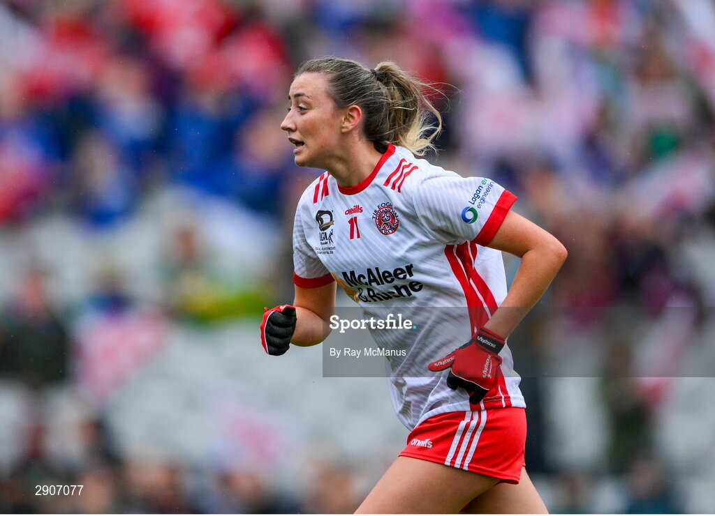 4 August 2024; Aoife Horisk of Tyrone during the TG4 All-Ireland Ladies Football Intermediate Championship final match between Leitrim and Tyrone at Croke Park, Dublin. Photo by Ray McManus/Sportsfile
