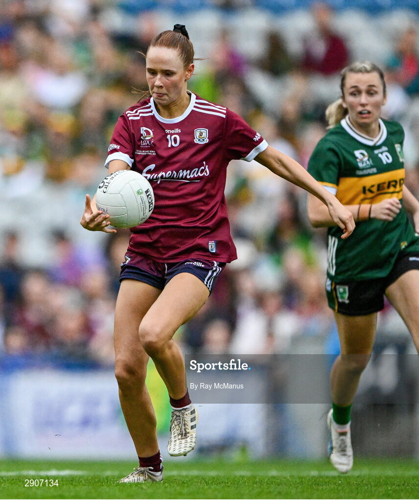 4 August 2024; Olivia Divilly of Galway during the TG4 All-Ireland Ladies Football Senior Championship final match between Galway and Kerry at Croke Park, Dublin. Photo by Ray McManus/Sportsfile