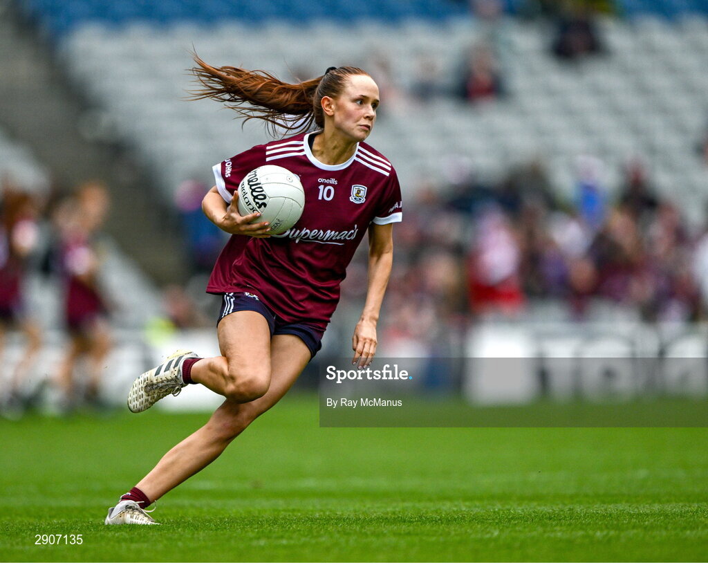 4 August 2024; Olivia Divilly of Galway during the TG4 All-Ireland Ladies Football Senior Championship final match between Galway and Kerry at Croke Park, Dublin. Photo by Ray McManus/Sportsfile