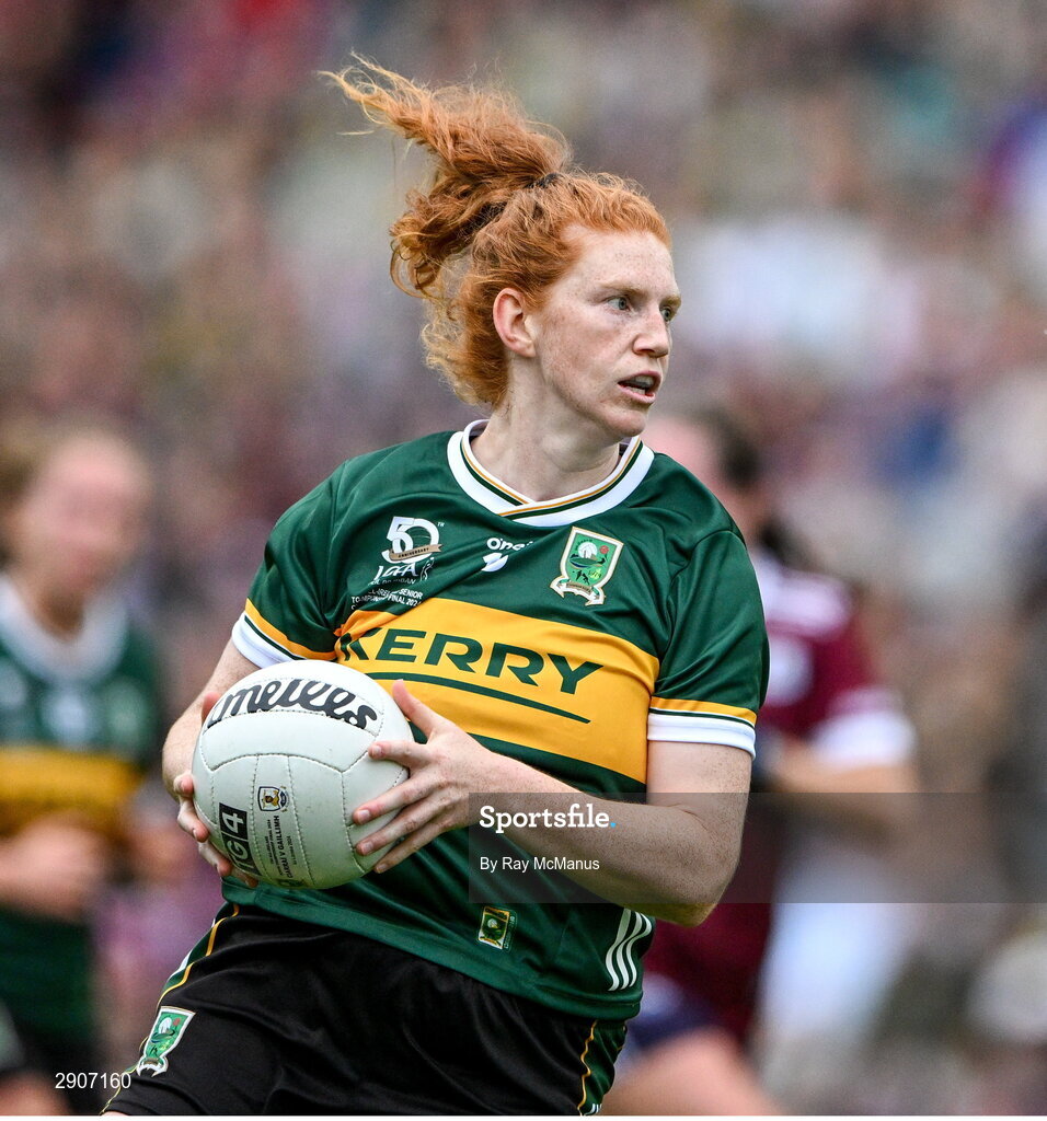 4 August 2024; Louise Ní Mhuircheartaigh of Kerry during the TG4 All-Ireland Ladies Football Senior Championship final match between Galway and Kerry at Croke Park, Dublin. Photo by Ray McManus/Sportsfile