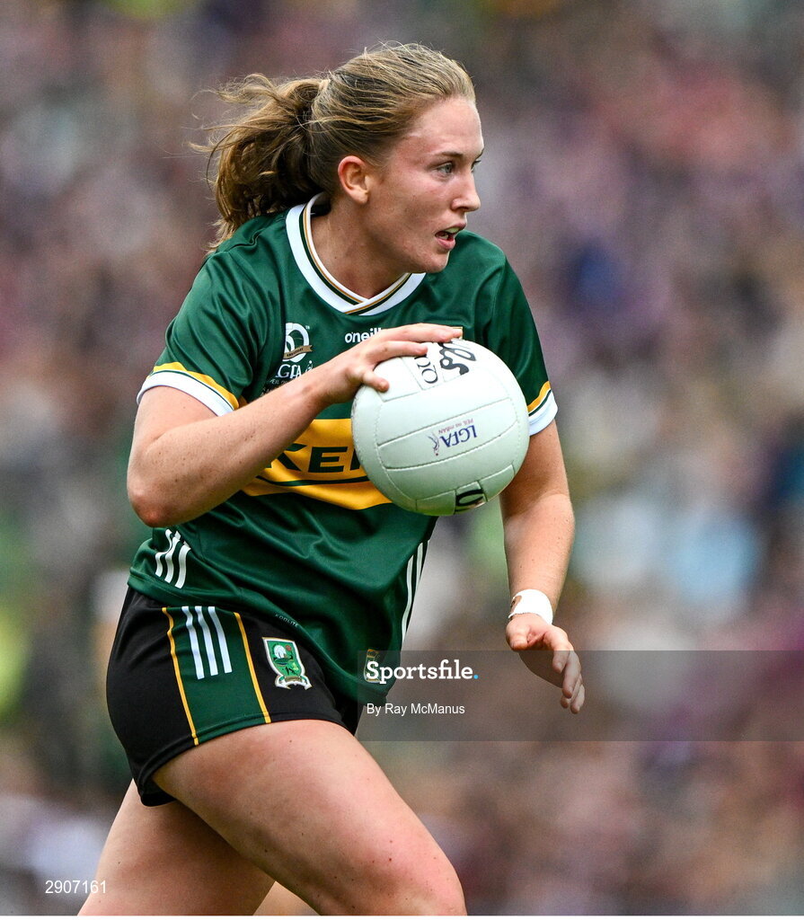 4 August 2024; Síofra O'Shea of Kerry during the TG4 All-Ireland Ladies Football Senior Championship final match between Galway and Kerry at Croke Park, Dublin. Photo by Ray McManus/Sportsfile