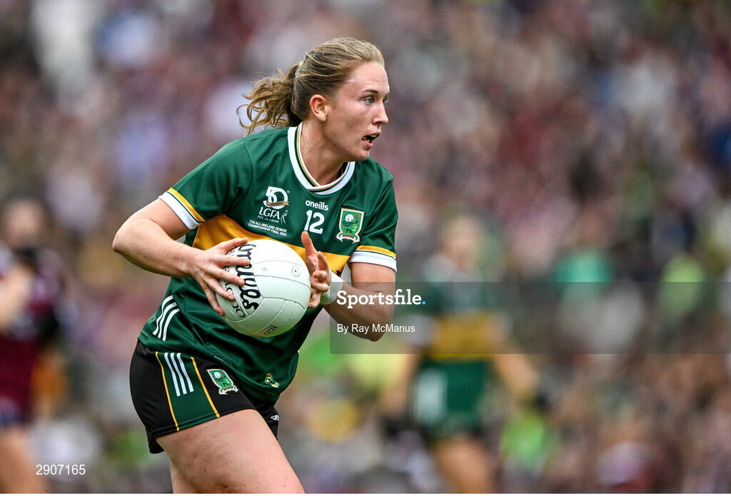 4 August 2024; Síofra O'Shea of Kerry during the TG4 All-Ireland Ladies Football Senior Championship final match between Galway and Kerry at Croke Park, Dublin. Photo by Ray McManus/Sportsfile
