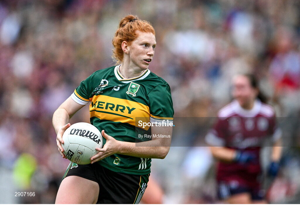 4 August 2024; Louise Ní Mhuircheartaigh of Kerry during the TG4 All-Ireland Ladies Football Senior Championship final match between Galway and Kerry at Croke Park, Dublin. Photo by Ray McManus/Sportsfile