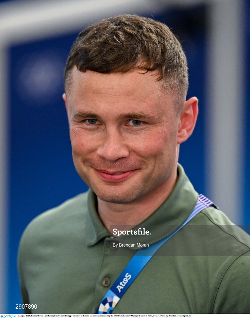 6 August 2024; Former boxer Carl Frampton at Court Philippe-Chatrier in Roland Garros Stadium during the 2024 Paris Summer Olympic Games in Paris, France. Photo by Brendan Moran/Sportsfile