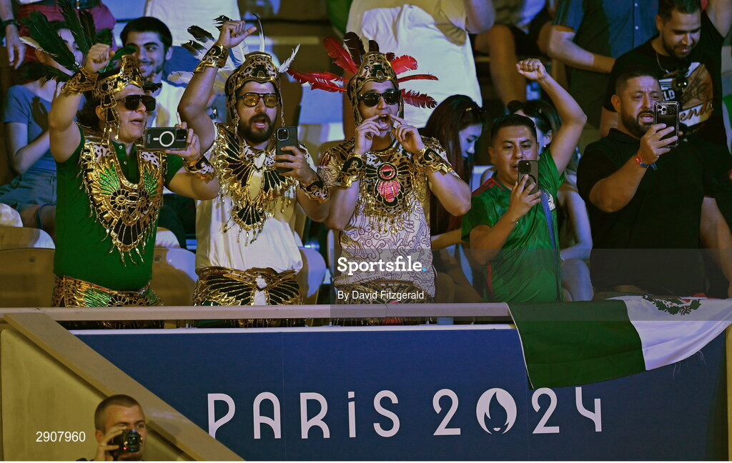 6 August 2024; Supporters at Court Philippe-Chatrier in Roland Garros Stadium during the 2024 Paris Summer Olympic Games in Paris, France. Photo by David Fitzgerald/Sportsfile