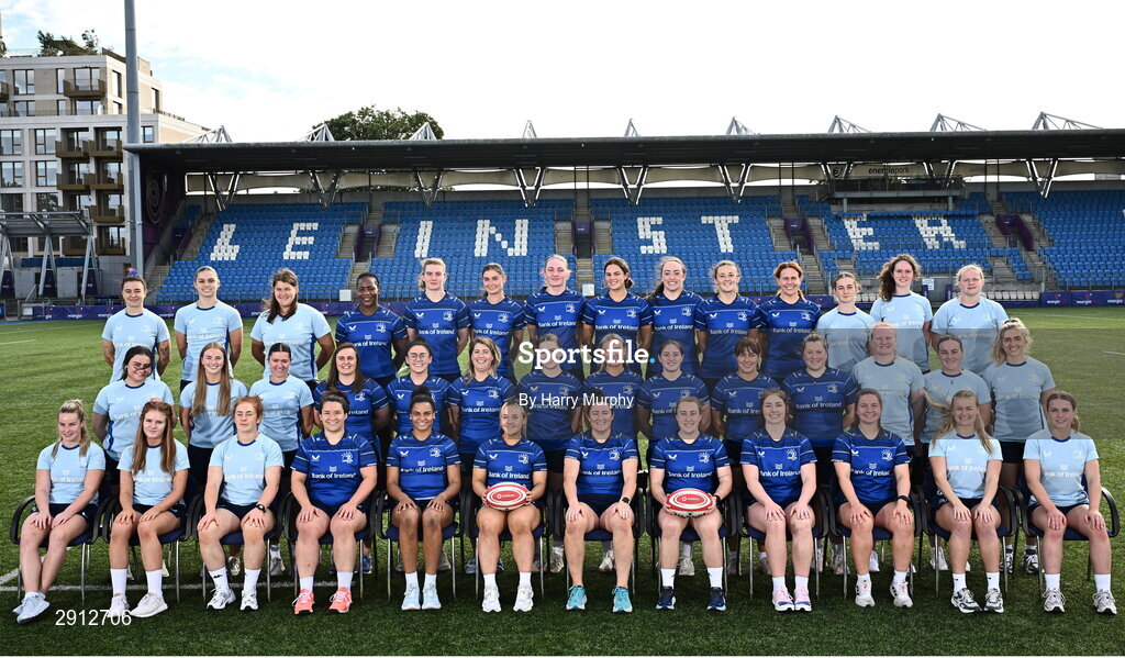 9 August 2024; The Leinster squad during a Leinster Rugby women's captain's run at Energia Park in Dublin. Photo by Harry Murphy/Sportsfile