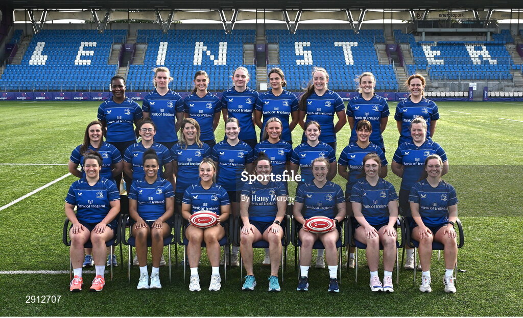 9 August 2024; The Leinster 23 during a Leinster Rugby women's captain's run at Energia Park in Dublin. Photo by Harry Murphy/Sportsfile
