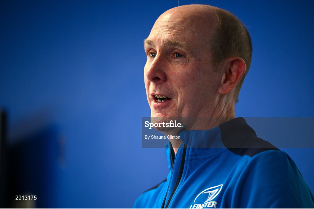 9 August 2024; Leinster Rugby chief executive officer Shane Nolan during the Leinster Rugby women's jersey presentation at Energia Park in Dublin. Photo by Shauna Clinton/Sportsfile