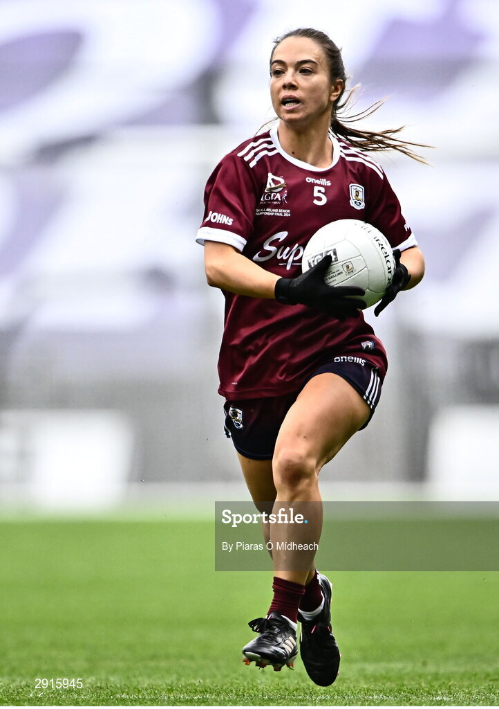 4 August 2024; Aoife Ní Cheallaigh of Galway during the TG4 All-Ireland Ladies Football Senior Championship final match between Galway and Kerry at Croke Park in Dublin. Photo by Piaras Ó Mídheach/Sportsfile
