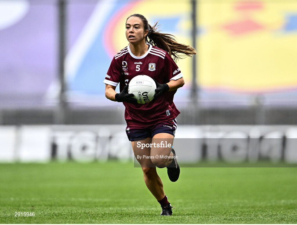 4 August 2024; Aoife Ní Cheallaigh of Galway during the TG4 All-Ireland Ladies Football Senior Championship final match between Galway and Kerry at Croke Park in Dublin. Photo by Piaras Ó Mídheach/Sportsfile