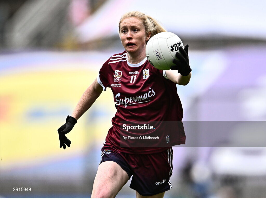 4 August 2024; Louise Ward of Galway during the TG4 All-Ireland Ladies Football Senior Championship final match between Galway and Kerry at Croke Park in Dublin. Photo by Piaras Ó Mídheach/Sportsfile