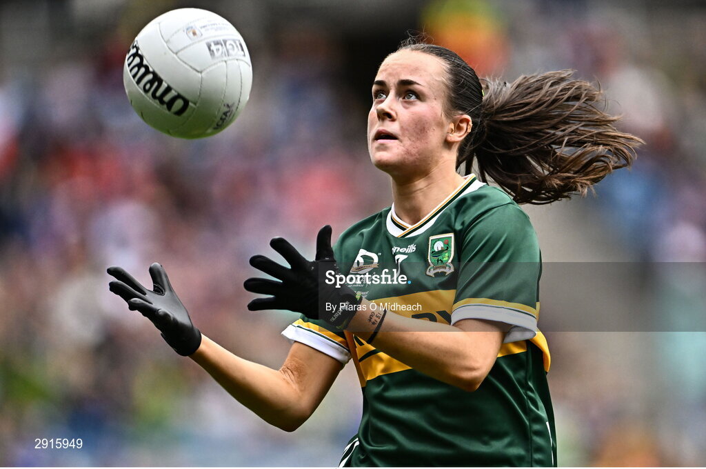 4 August 2024; Aoife Dillane of Kerry during the TG4 All-Ireland Ladies Football Senior Championship final match between Galway and Kerry at Croke Park in Dublin. Photo by Piaras Ó Mídheach/Sportsfile