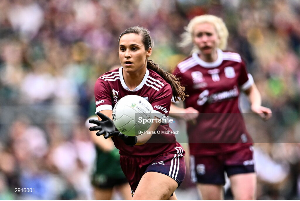 4 August 2024; Kate Geraghty of Galway during the TG4 All-Ireland Ladies Football Senior Championship final match between Galway and Kerry at Croke Park in Dublin. Photo by Piaras Ó Mídheach/Sportsfile