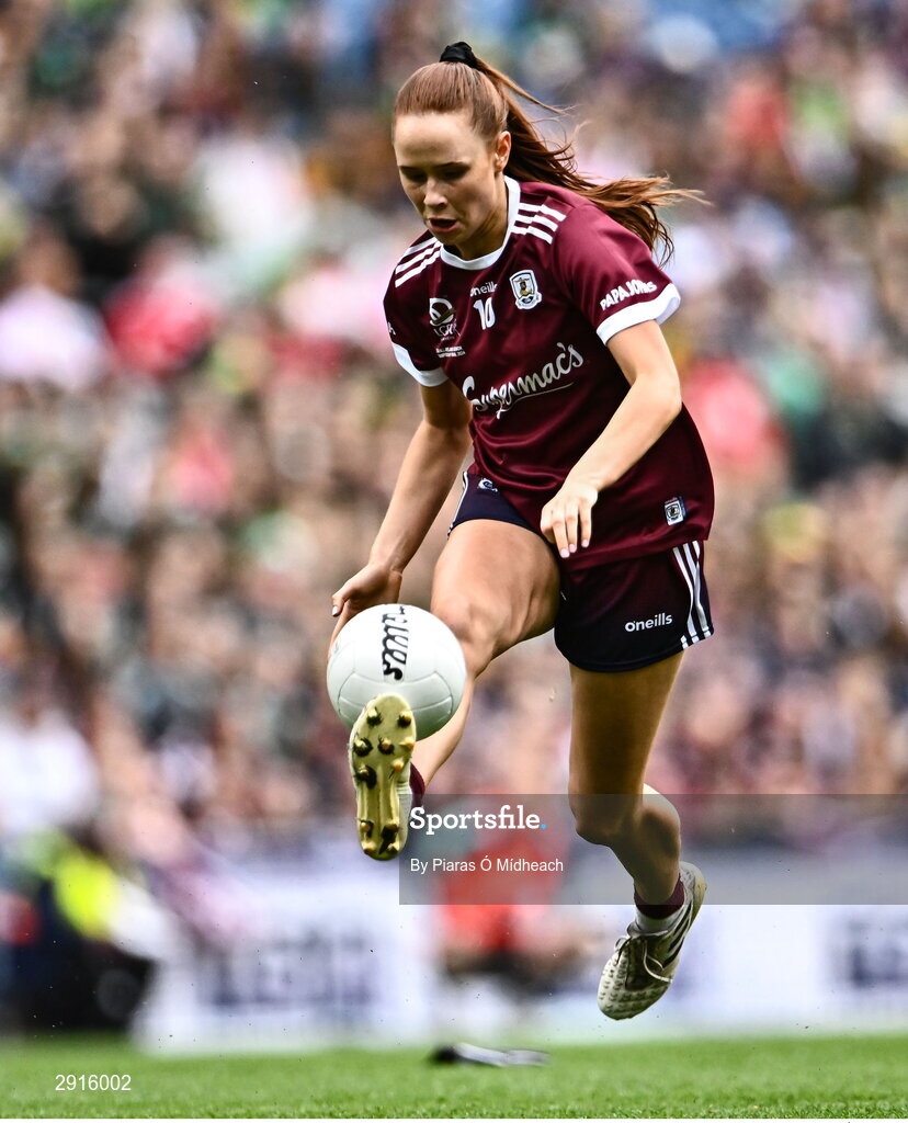 4 August 2024; Olivia Divilly of Galway during the TG4 All-Ireland Ladies Football Senior Championship final match between Galway and Kerry at Croke Park in Dublin. Photo by Piaras Ó Mídheach/Sportsfile