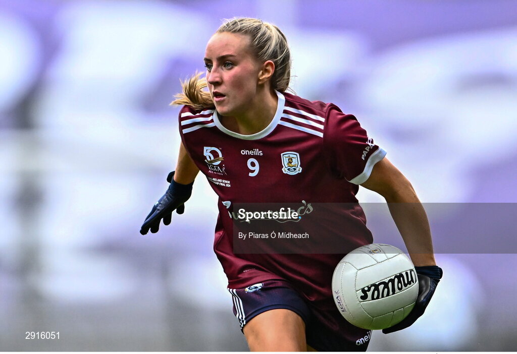 4 August 2024; Ailbhe Davoren of Galway during the TG4 All-Ireland Ladies Football Senior Championship final match between Galway and Kerry at Croke Park in Dublin. Photo by Piaras Ó Mídheach/Sportsfile