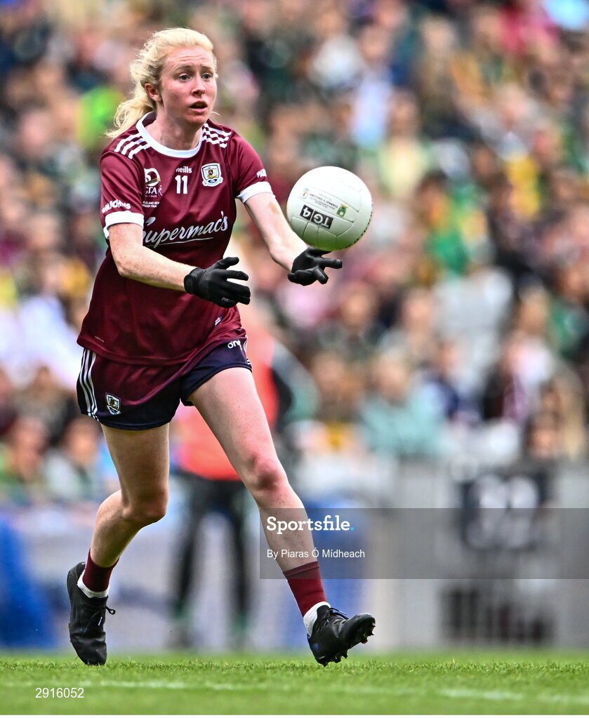 4 August 2024; Louise Ward of Galway during the TG4 All-Ireland Ladies Football Senior Championship final match between Galway and Kerry at Croke Park in Dublin. Photo by Piaras Ó Mídheach/Sportsfile
