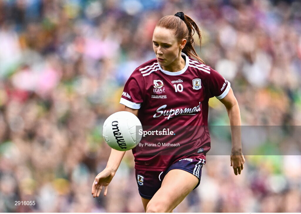 4 August 2024; Olivia Divilly of Galway during the TG4 All-Ireland Ladies Football Senior Championship final match between Galway and Kerry at Croke Park in Dublin. Photo by Piaras Ó Mídheach/Sportsfile