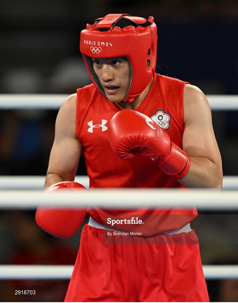 6 August 2024; Nien Chin Chen of Team Chinese Taipei during her bout against Liu Yang of Team People's Republic Of China at Court Philippe-Chatrier in Roland Garros Stadium during the 2024 Paris Summer Olympic Games in Paris, France. Photo by Brendan Moran/Sportsfile
