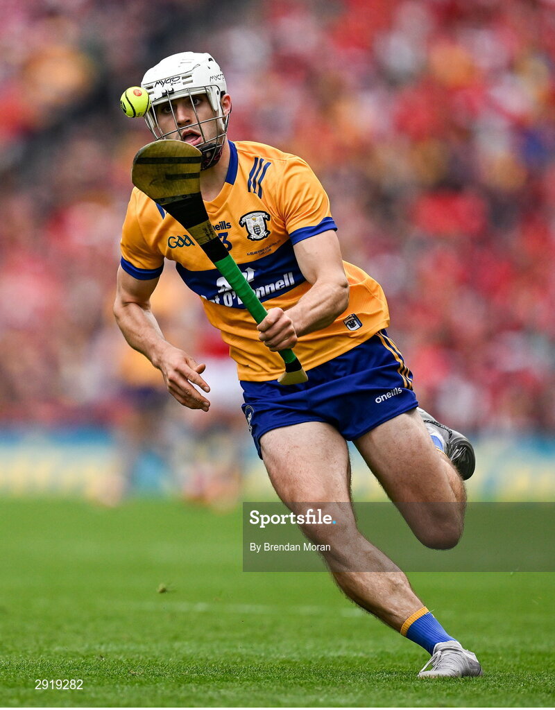 21 July 2024; Aidan McCarthy of Clare during the GAA Hurling All-Ireland Senior Championship Final between Clare and Cork at Croke Park in Dublin. Photo by Brendan Moran/Sportsfile