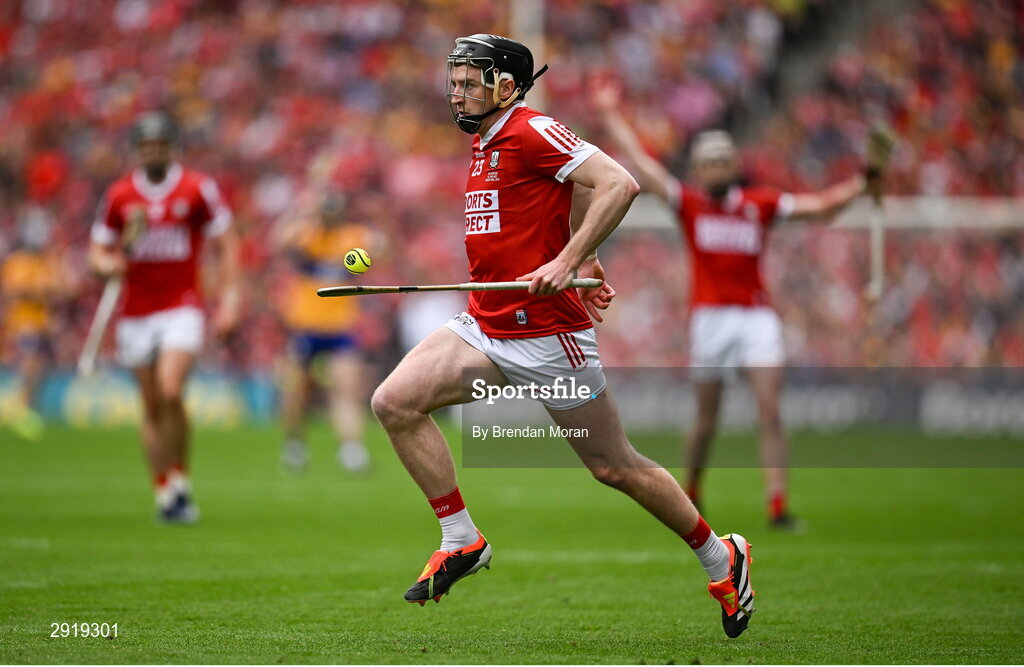 21 July 2024; Jack O'Connor of Cork during the GAA Hurling All-Ireland Senior Championship Final between Clare and Cork at Croke Park in Dublin. Photo by Brendan Moran/Sportsfile