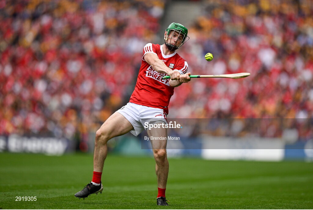 21 July 2024; Séamus Harnedy of Cork during the GAA Hurling All-Ireland Senior Championship Final between Clare and Cork at Croke Park in Dublin. Photo by Brendan Moran/Sportsfile