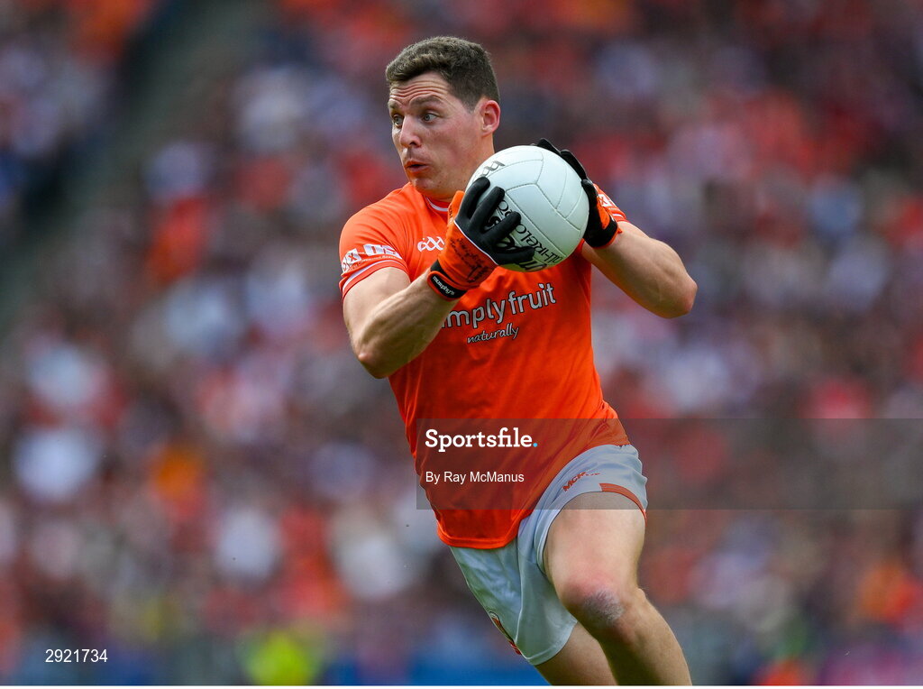 28 July 2024; Paddy Burns of Armagh during the GAA Football All-Ireland Senior Championship Final match between Armagh and Galway at Croke Park in Dublin. Photo by Ray McManus/Sportsfile