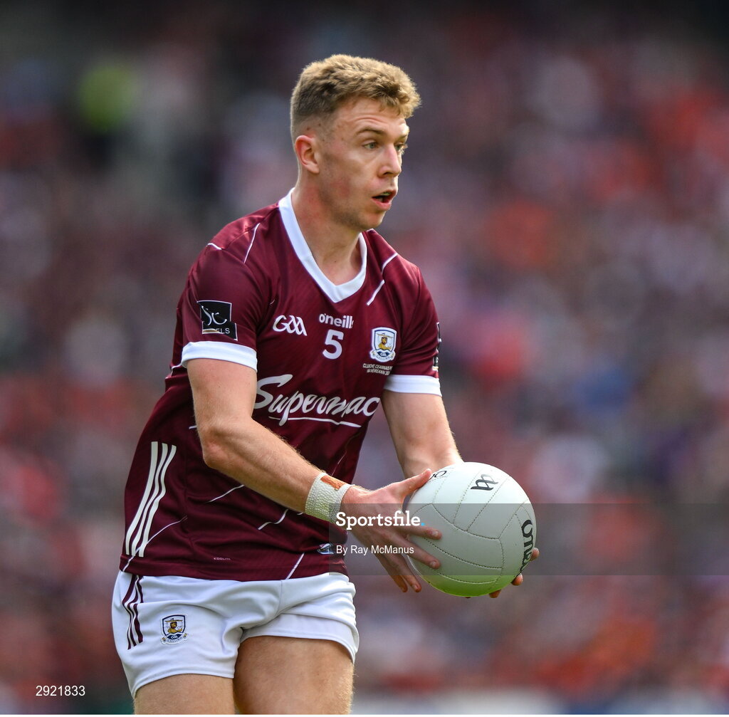 28 July 2024; Dylan McHugh of Galway during the GAA Football All-Ireland Senior Championship Final match between Armagh and Galway at Croke Park in Dublin. Photo by Ray McManus/Sportsfile