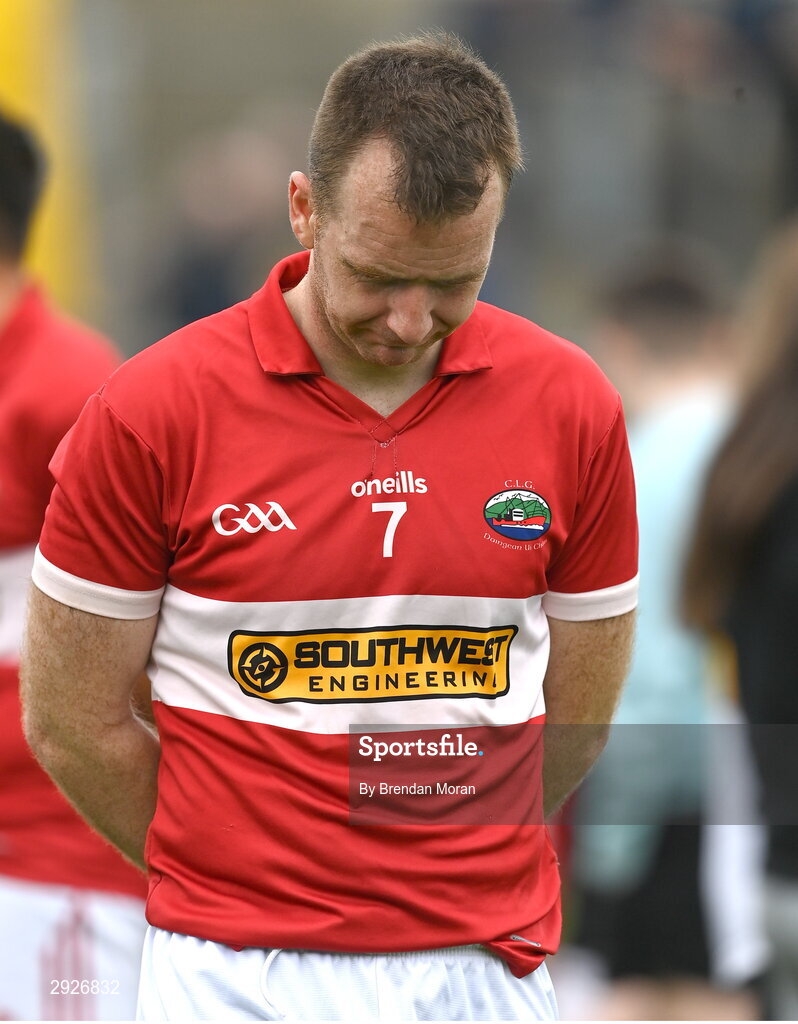 1 September 2024; A dejected Daragh O'Sullivan of Dingle after the Kerry Senior Club Football Championship final between Dingle and Dr Crokes at Austin Stacks Park in Tralee, Kerry. Photo by Brendan Moran/Sportsfile