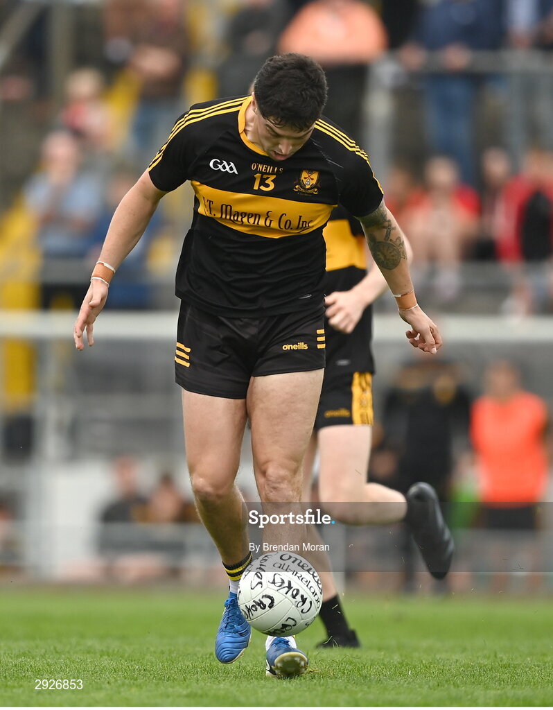 1 September 2024; Tony Brosnan of Dr Crokes chips the ball up to gain possession while on the run during the Kerry Senior Club Football Championship final between Dingle and Dr Crokes at Austin Stacks Park in Tralee, Kerry. Photo by Brendan Moran/Sportsfile