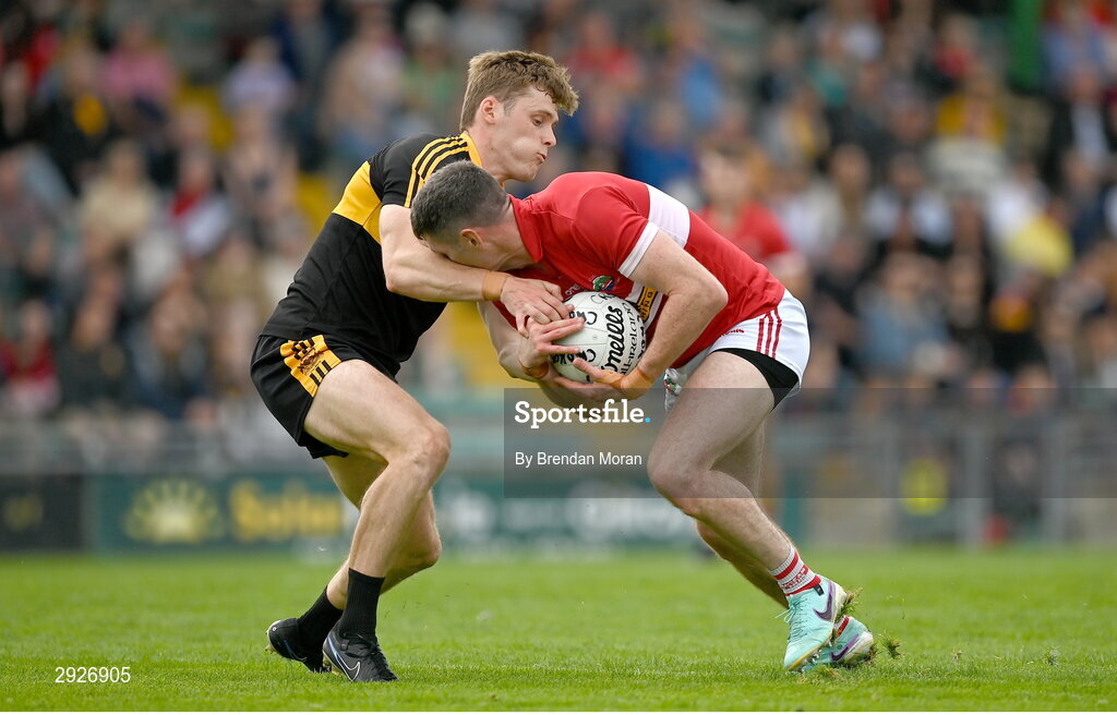 1 September 2024; Paul Geaney of Dingle in action against Gavin White of Dr Crokes during the Kerry Senior Club Football Championship final between Dingle and Dr Crokes at Austin Stacks Park in Tralee, Kerry. Photo by Brendan Moran/Sportsfile