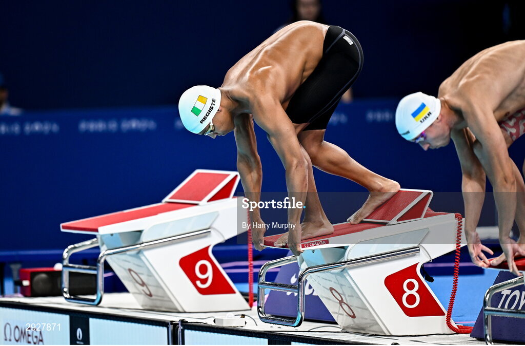2 September 2024; Deaten Registe of Ireland during the Men's 100m Breaststroke SB14 Final on day five of the Paris 2024 Paralympic Games at La Défense Arena in Paris, France. Photo by Harry Murphy/Sportsfile