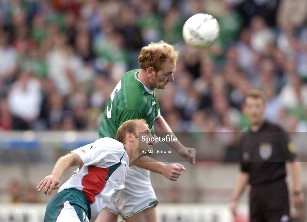 18 August 2004; Gary Doherty, Republic of Ireland, in action against Marian Hristov, Bulgaria. International Friendly, Republic of Ireland v Bulgaria, Lansdowne Road, Dublin. Picture credit; Matt Browne / SPORTSFILE