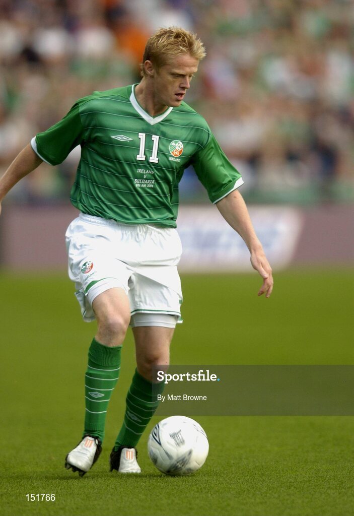 18 August 2004; Damien Duff, Republic of Ireland. International Friendly, Republic of Ireland v Bulgaria, Lansdowne Road, Dublin. Picture credit; Matt Browne / SPORTSFILE