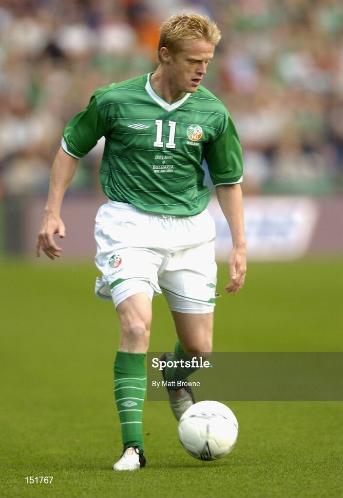 18 August 2004; Damien Duff, Republic of Ireland. International Friendly, Republic of Ireland v Bulgaria, Lansdowne Road, Dublin. Picture credit; Matt Browne / SPORTSFILE