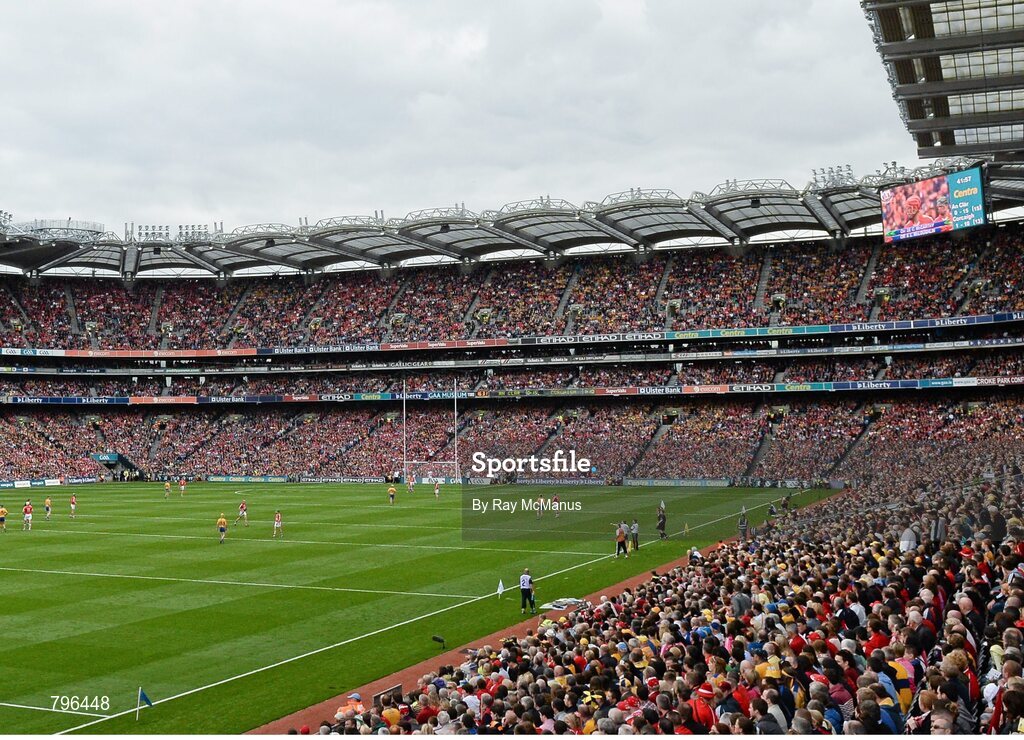 8 September 2013; A general view of Croke Park during the game. GAA Hurling All-Ireland Senior Championship Final, Cork v Clare, Croke Park, Dublin. Picture credit: Ray McManus / SPORTSFILE