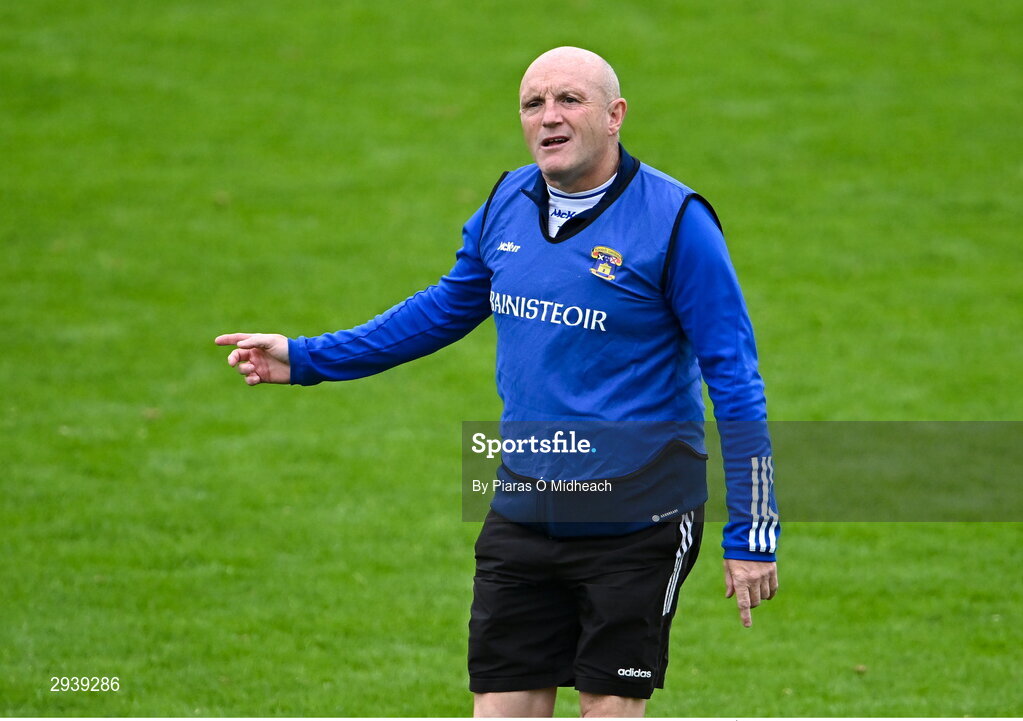 8 September 2024; St Vincent's manager Tony Dunne before the Dublin County Senior 1 Club Football Championship Group 4 match between Skerries Harps and St Vincent's at Parnell Park in Dublin. Photo by Piaras Ó Mídheach/Sportsfile