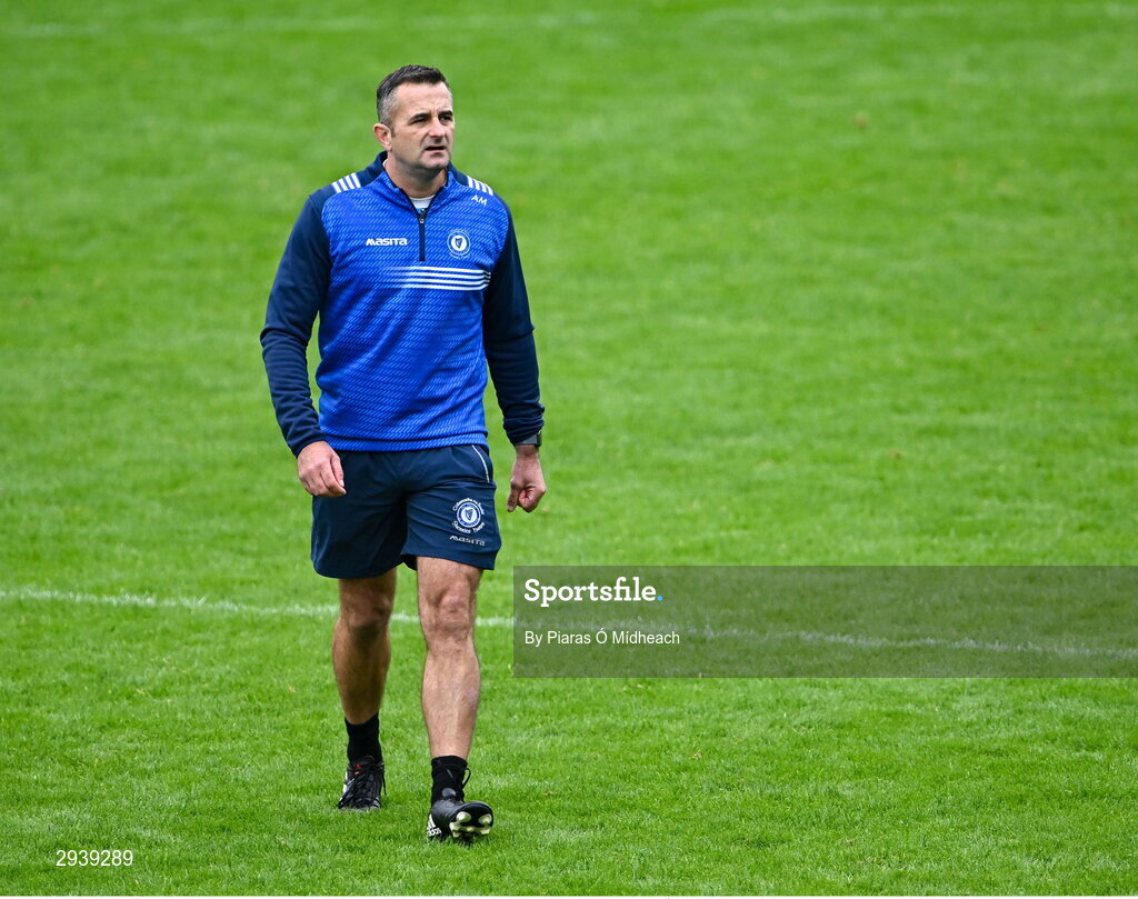 8 September 2024; Skerries Harps manager Anthony Malone before the Dublin County Senior 1 Club Football Championship Group 4 match between Skerries Harps and St Vincent's at Parnell Park in Dublin. Photo by Piaras Ó Mídheach/Sportsfile